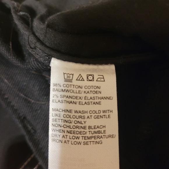 Black High Waist Straight Leg with Stretch, Size 2 - Picture 7 of 7